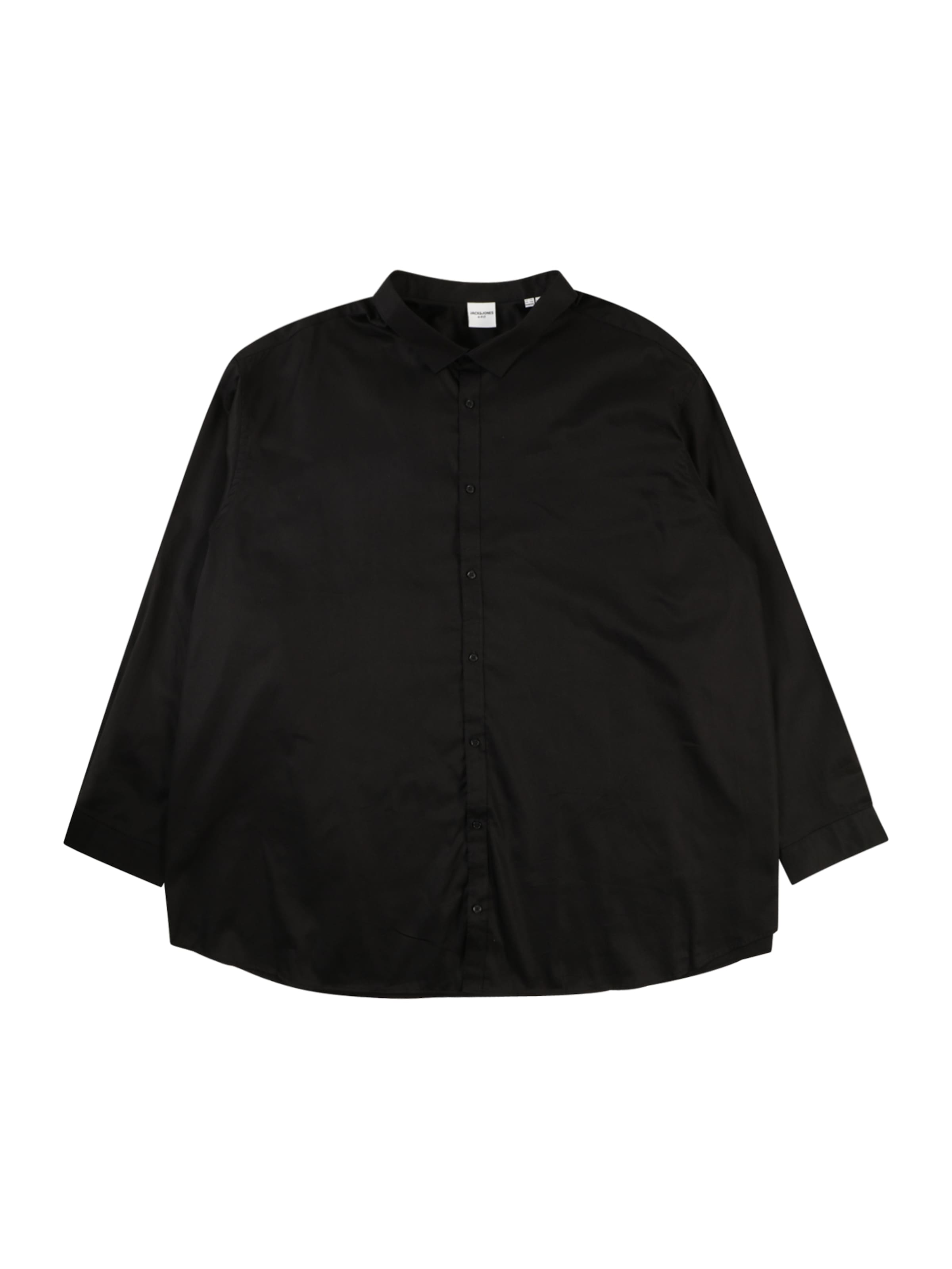 Jack & Jones Plus Comfort fit Button Up Shirt 'JPRBLACARDIFF' in Black: front