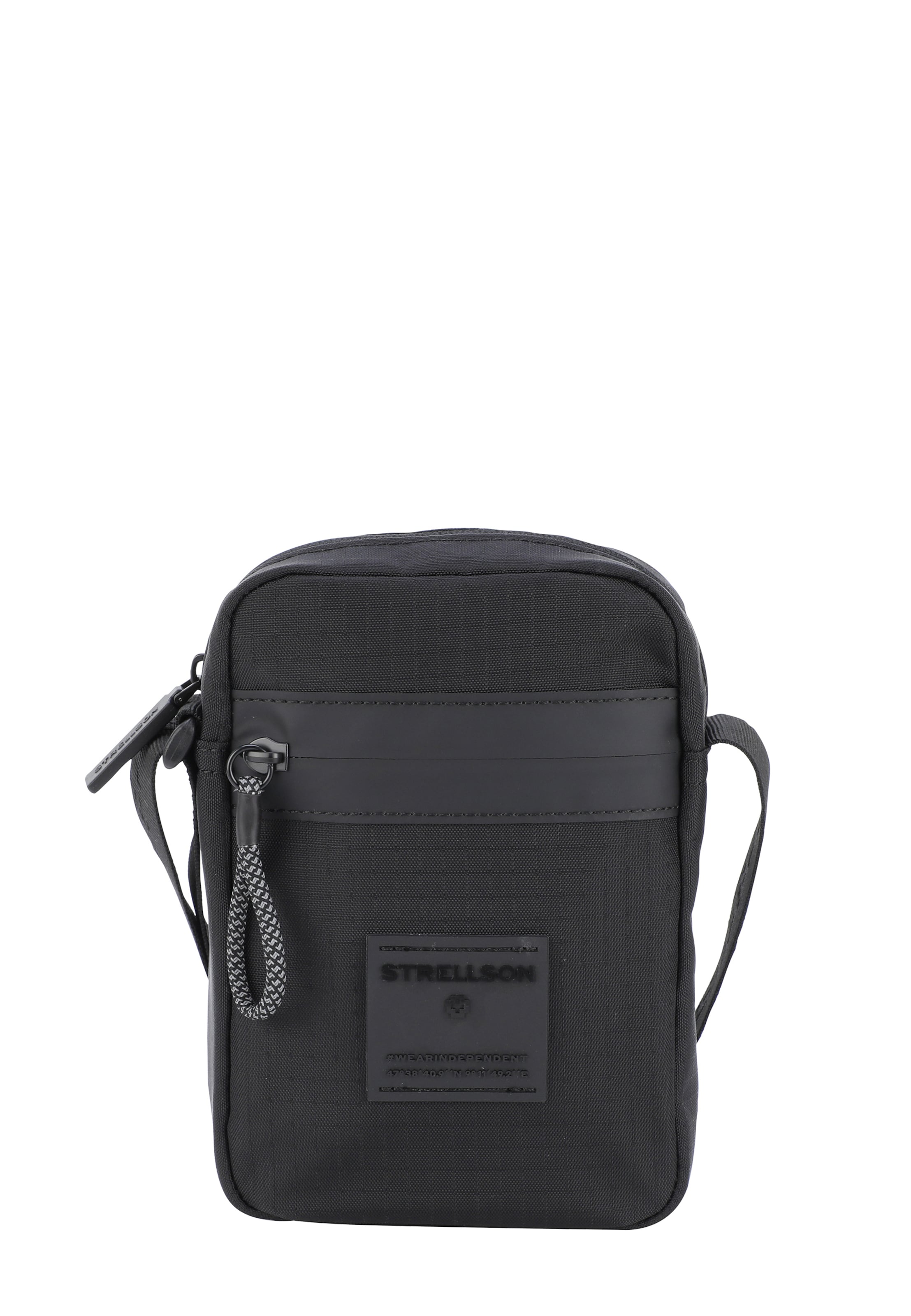 juoda STRELLSON Rankinė su ilgu dirželiu 'Northwood Clint': priekis