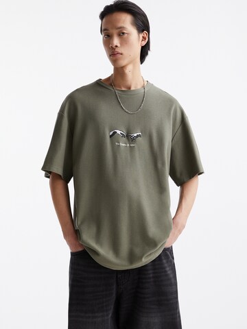 Pull&Bear Shirt in Groen: voorkant