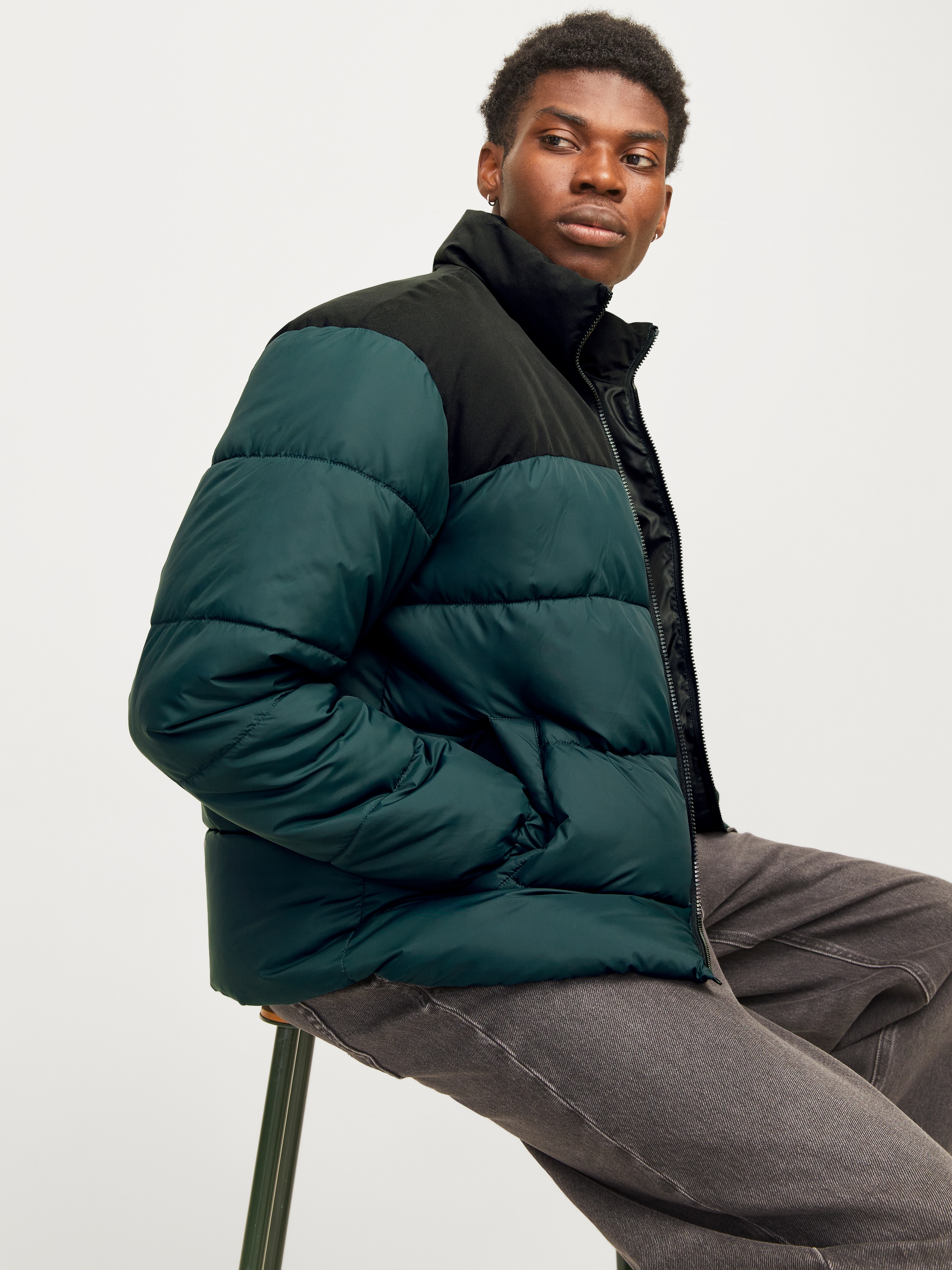 JACK JONES Winter Jacket JJMOON in Emerald ABOUT YOU