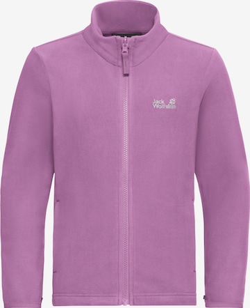 JACK WOLFSKIN Fleece Jacket in Purple: front