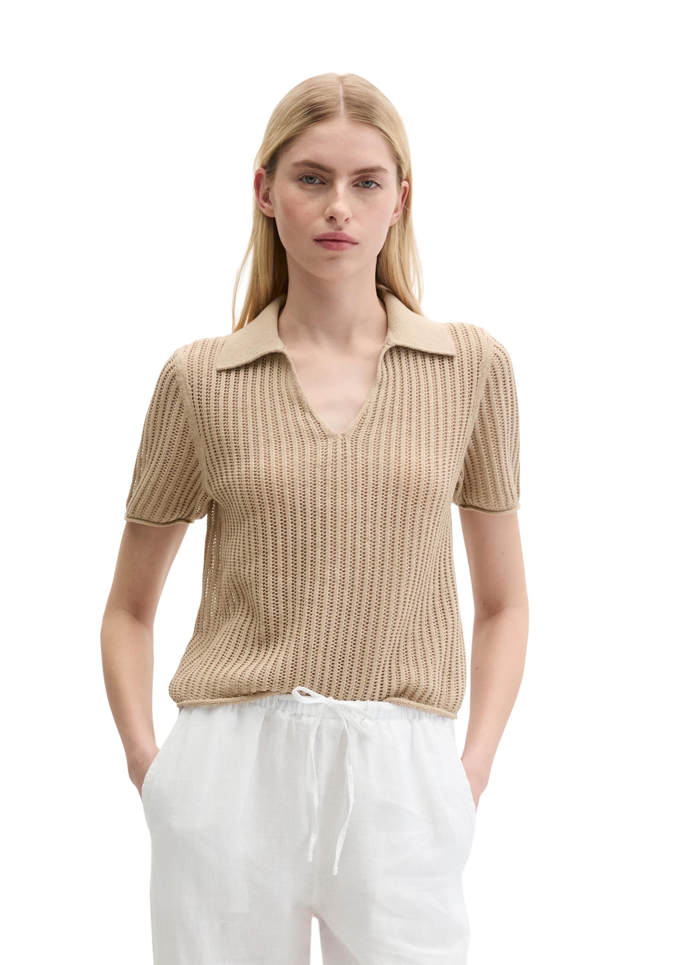 Marc O'Polo Shirt in Beige: voorkant
