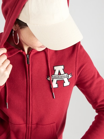 AÉROPOSTALE Sweat jacket in Red