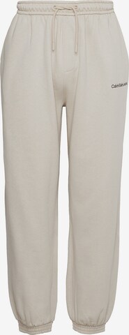 Calvin Klein Jeans Broek in Beige: voorkant