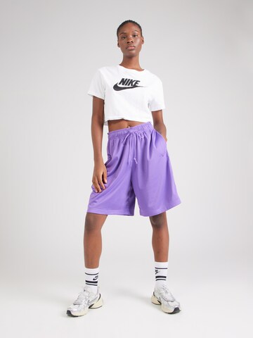 Nike Sportswear Wide leg Trousers in Purple