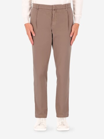 Distretto12 Slimfit Hose 'Giron' in Braun: Vorderseite
