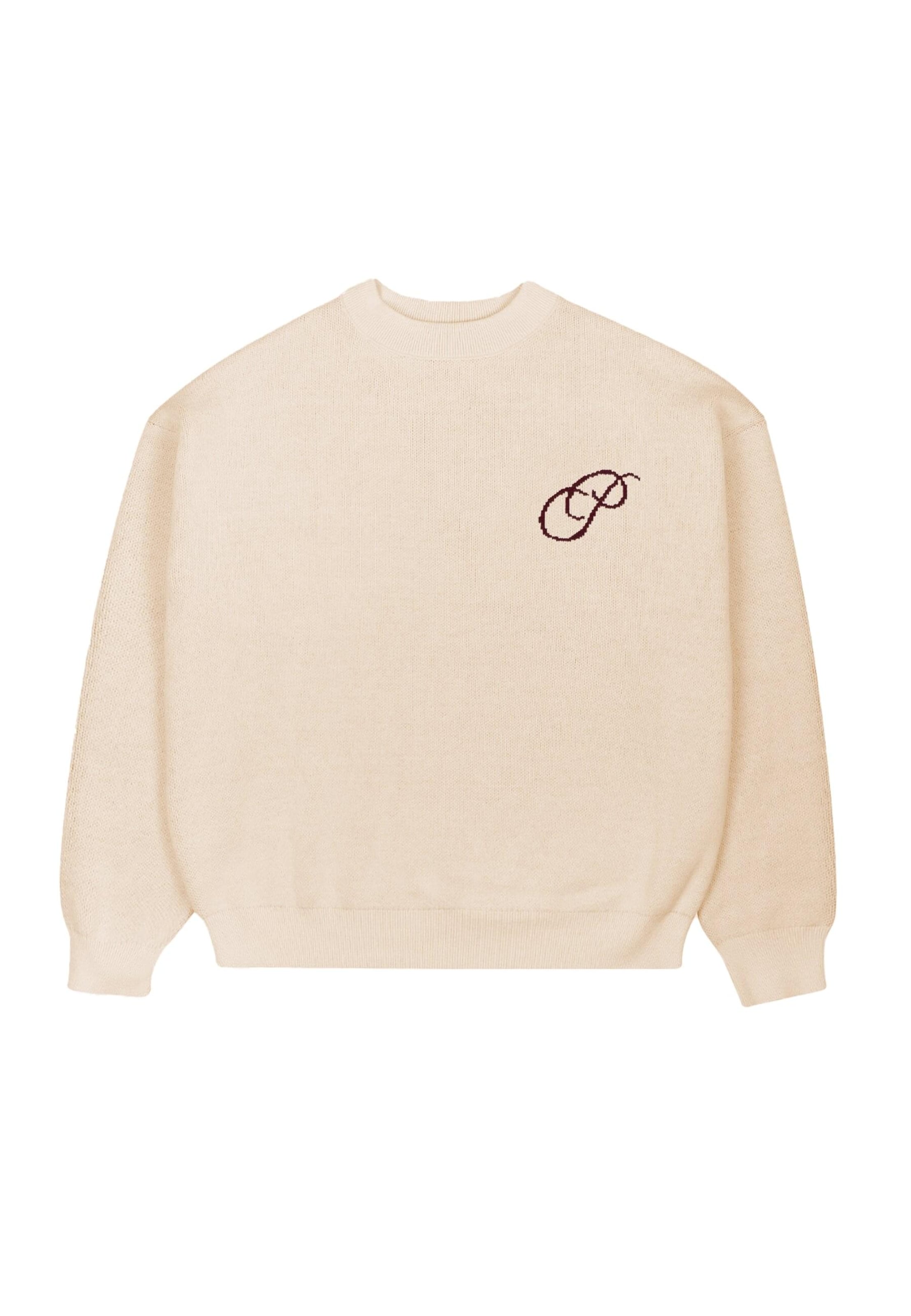 Prohibited Sweater 'Initial' in Beige: front