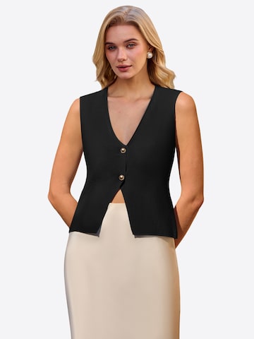 Imily Bela Gebreide bodywarmer in Zwart: voorkant