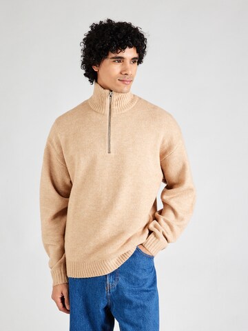 Pull-over JACK & JONES en beige : devant