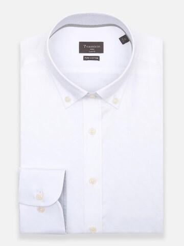 Camicia business 'Leonardo' di 7Camicie in bianco: frontale