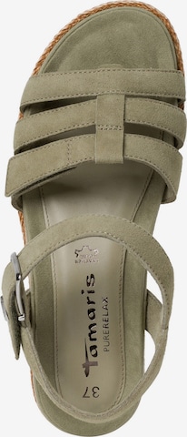 Tamaris Pure Relax Sandalen met riem in Groen