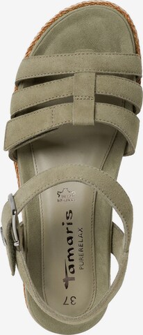 Tamaris Pure Relax Páskové sandály – zelená