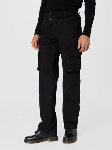 ALPHA INDUSTRIES Regular Hose 'Devision' in Schwarz: predná strana