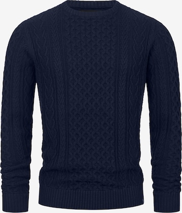 Pull-over INDICODE JEANS en bleu : devant