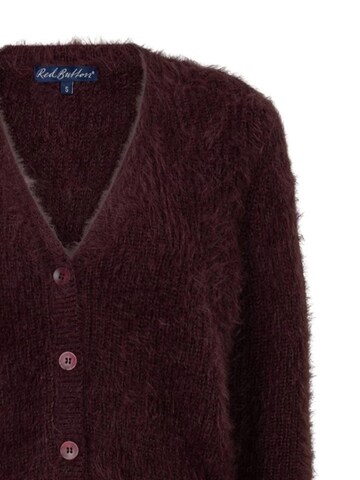 Red Button Gebreid vest 'RB Fuzzy cardigan burgundy' in Rood