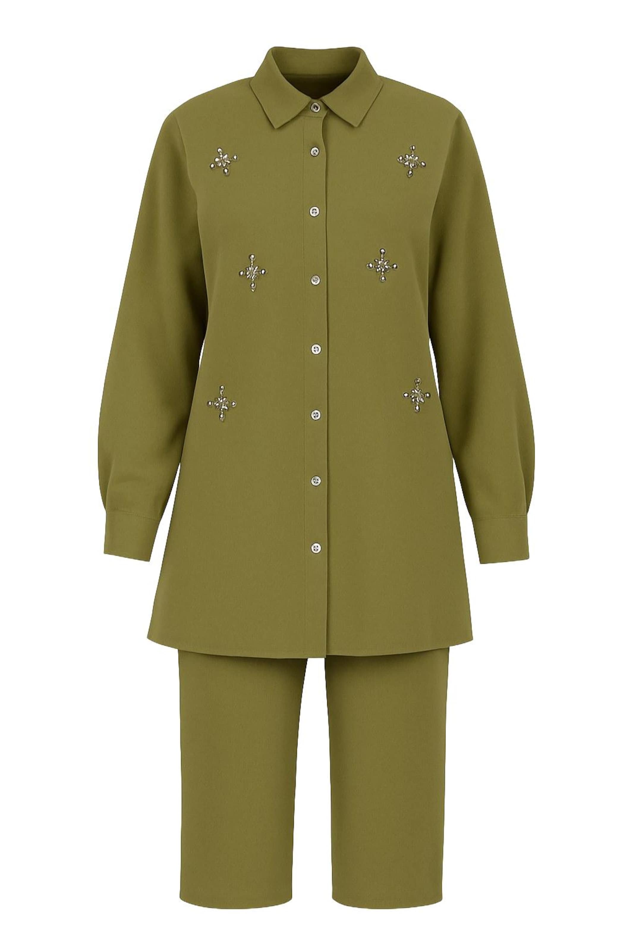 MODAMIHRAM Broekpak in Groen: voorkant