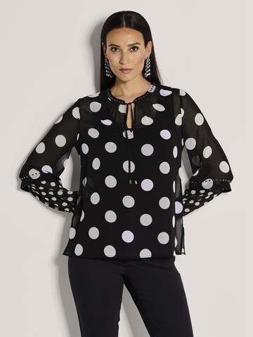 MADELEINE Blouse in Zwart: voorkant
