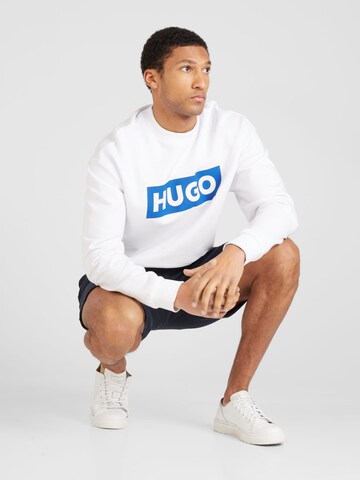 HUGO Sweatshirt 'Niero' i vit