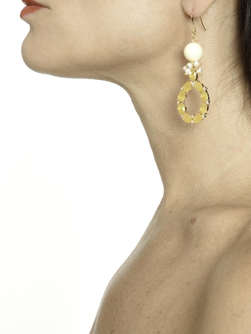 Boucles d'oreilles 'Orecchini Iride con Occhio di Gatto e Perle colore giallo' Addicted2 en jaune