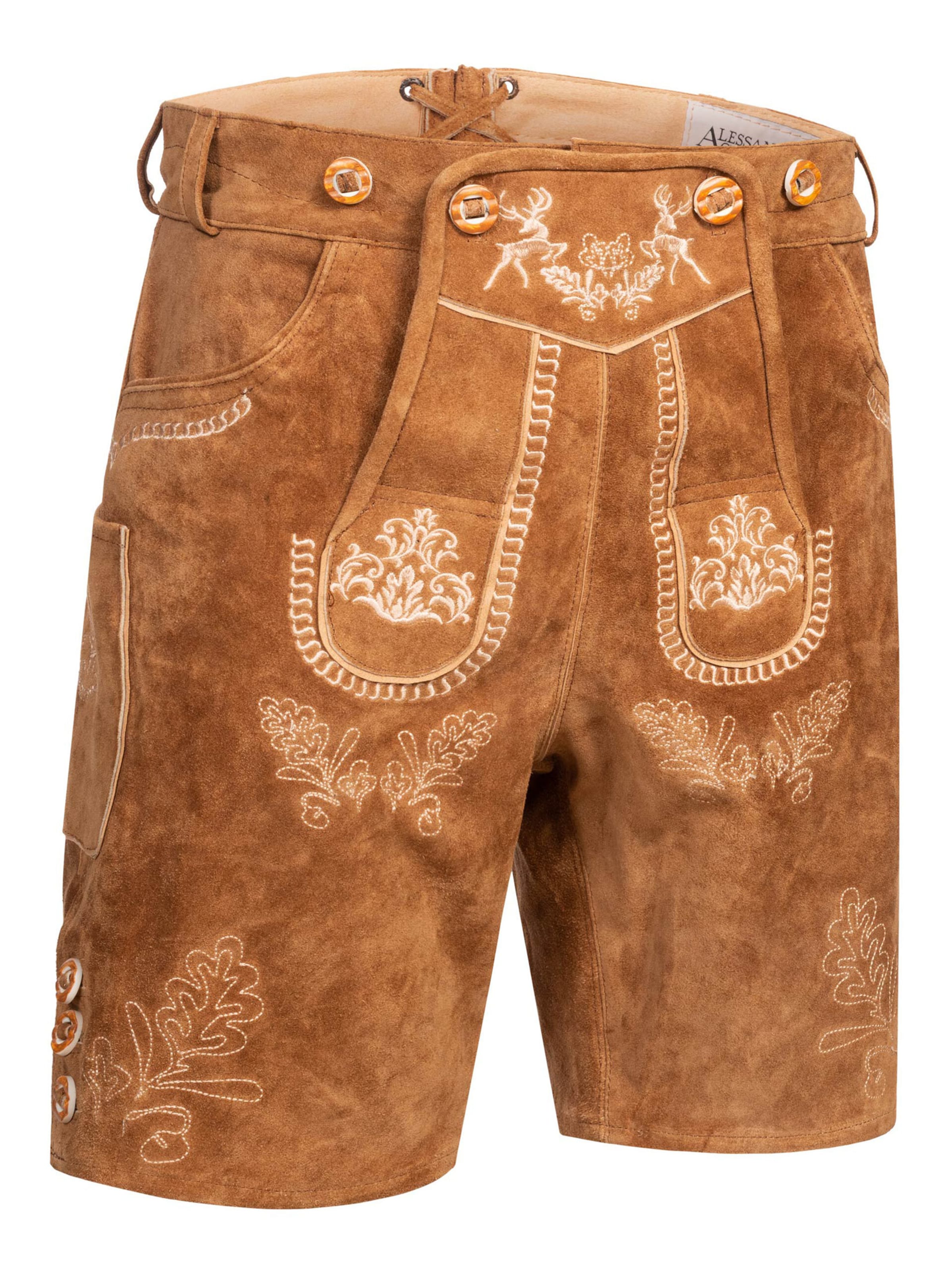 Alessandro Salvarini Regular Trachtenshorts in Braun
