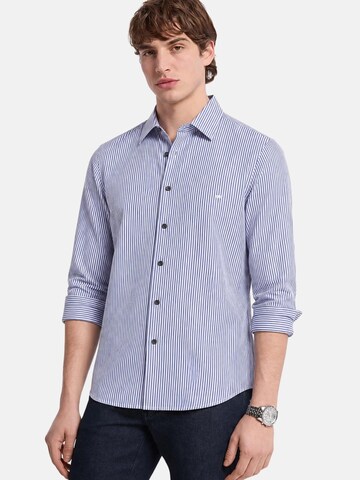 Michael Kors - Camiseta 'MICHAEL KORS POPLIN BENGAL STRIPR SLIM SHIRT CAMICIA' en azul