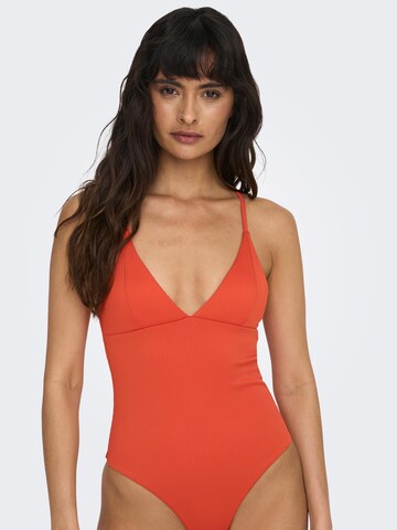 ONLY Triangle Swimsuit in Red