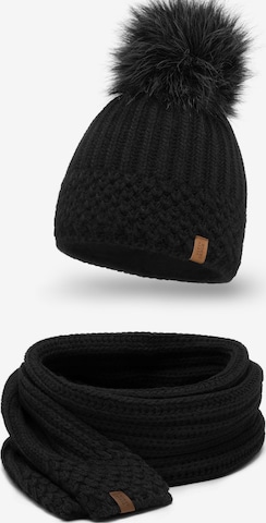 Vivisence Mütze '7016 Set' in Schwarz: Vorderseite