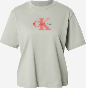 Tricou 'SEASONAL' de la Calvin Klein Jeans pe verde: față