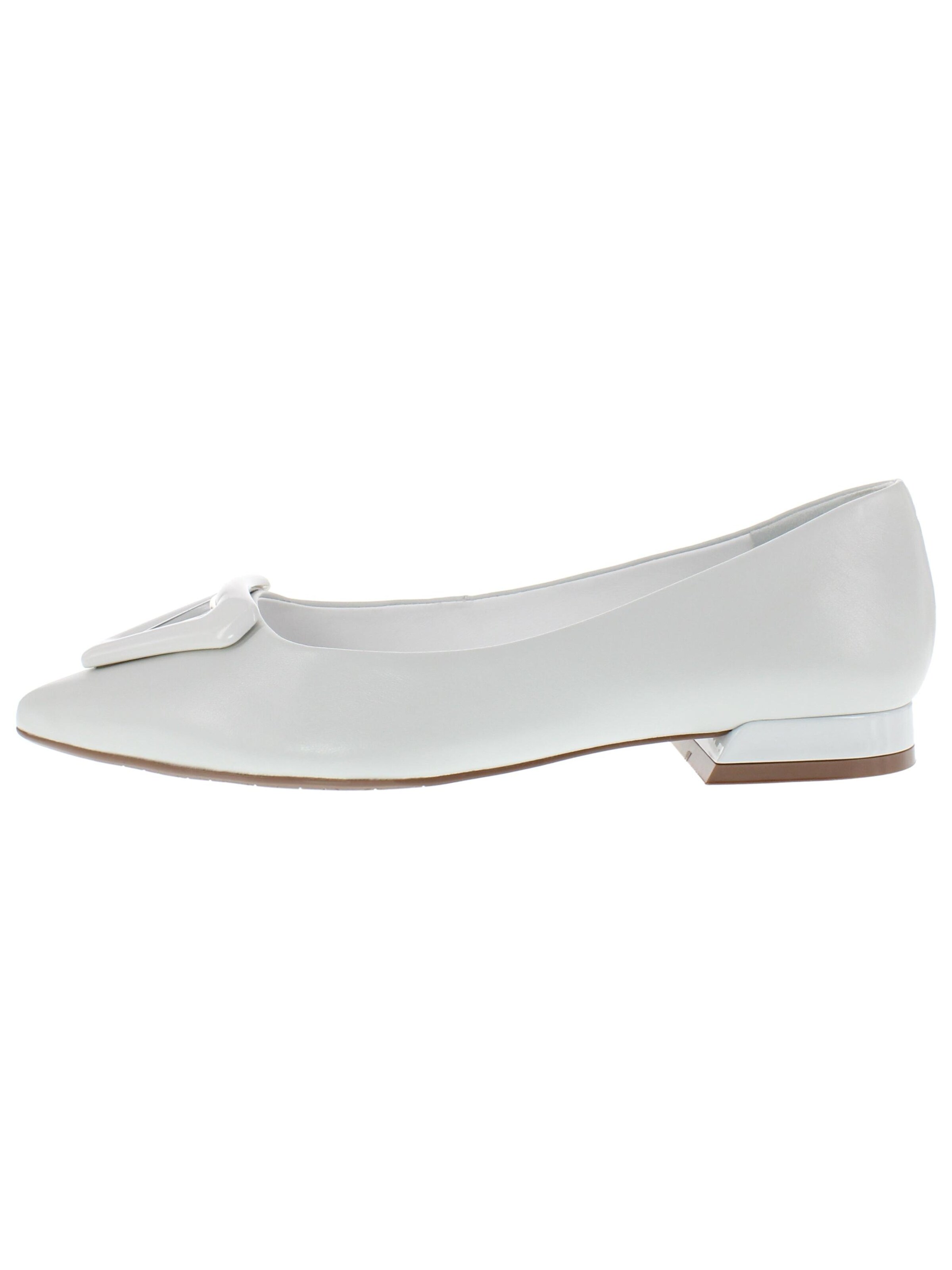 XAVER LUIS Schuhmanufaktur Ballet Flats 'MESSINA - edle Ballerinas mit Schmuckteil' in Grey: front