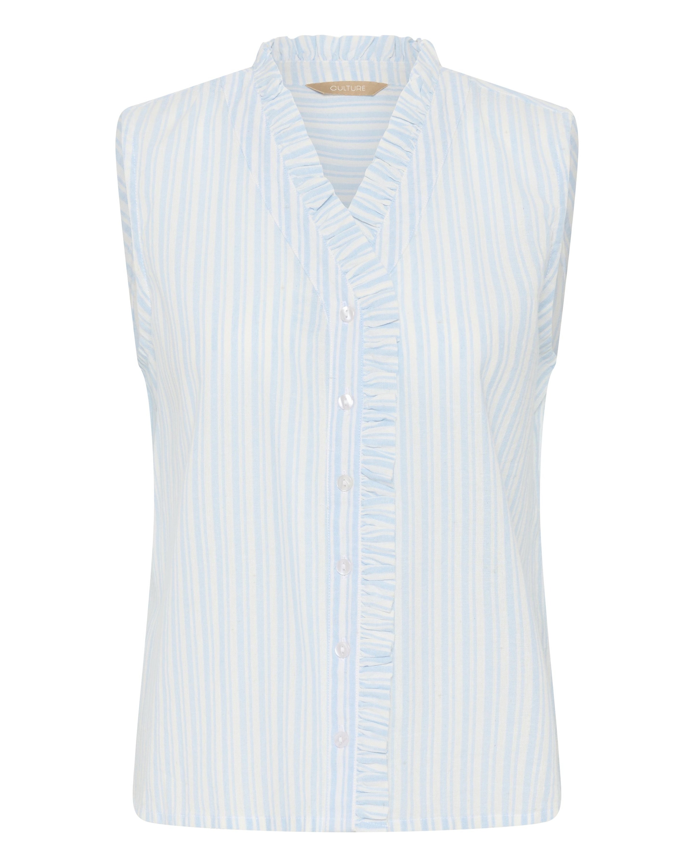 CULTURE Bluzka 'CUjilana' w kolorze niebieski: przód