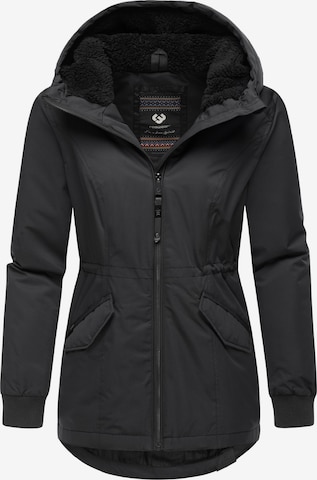 RagwearTehnička jakna 'Dowey Warm Rain' - crna boja: prednji dio