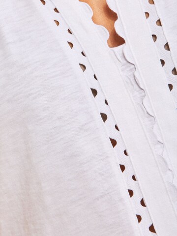 Top di love & roses in bianco