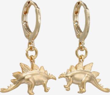 Boucles d'oreilles 'Stegosaurus' Fräulein Wunder en or : devant