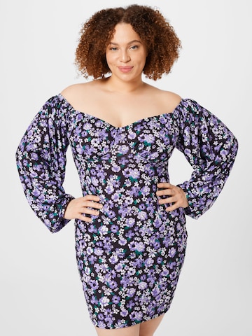 Missguided Plus Dress in Purple: front