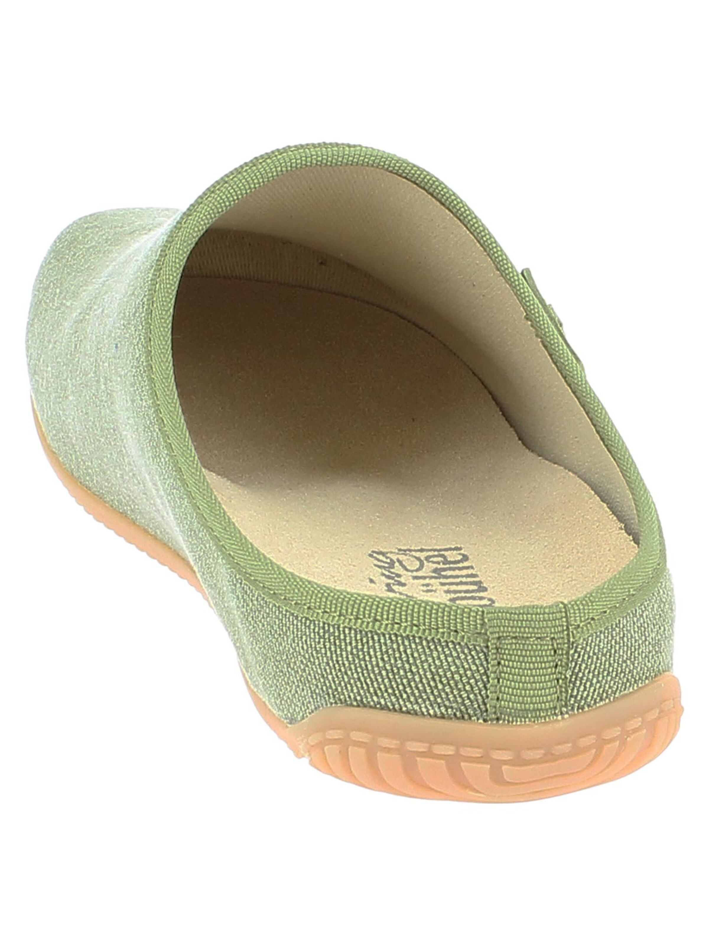 Living Kitzbühel Slippers 'Cotton - Schweizer Kreuz' in Green