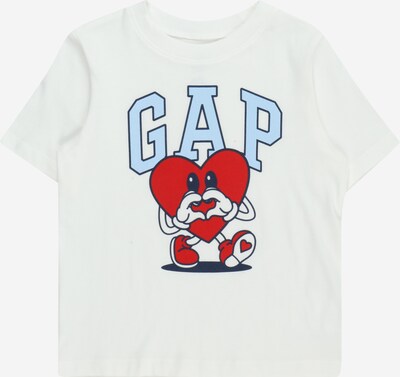 GAP Shirt in de kleur Marine / Lichtblauw / Kersrood / Offwhite, Productweergave