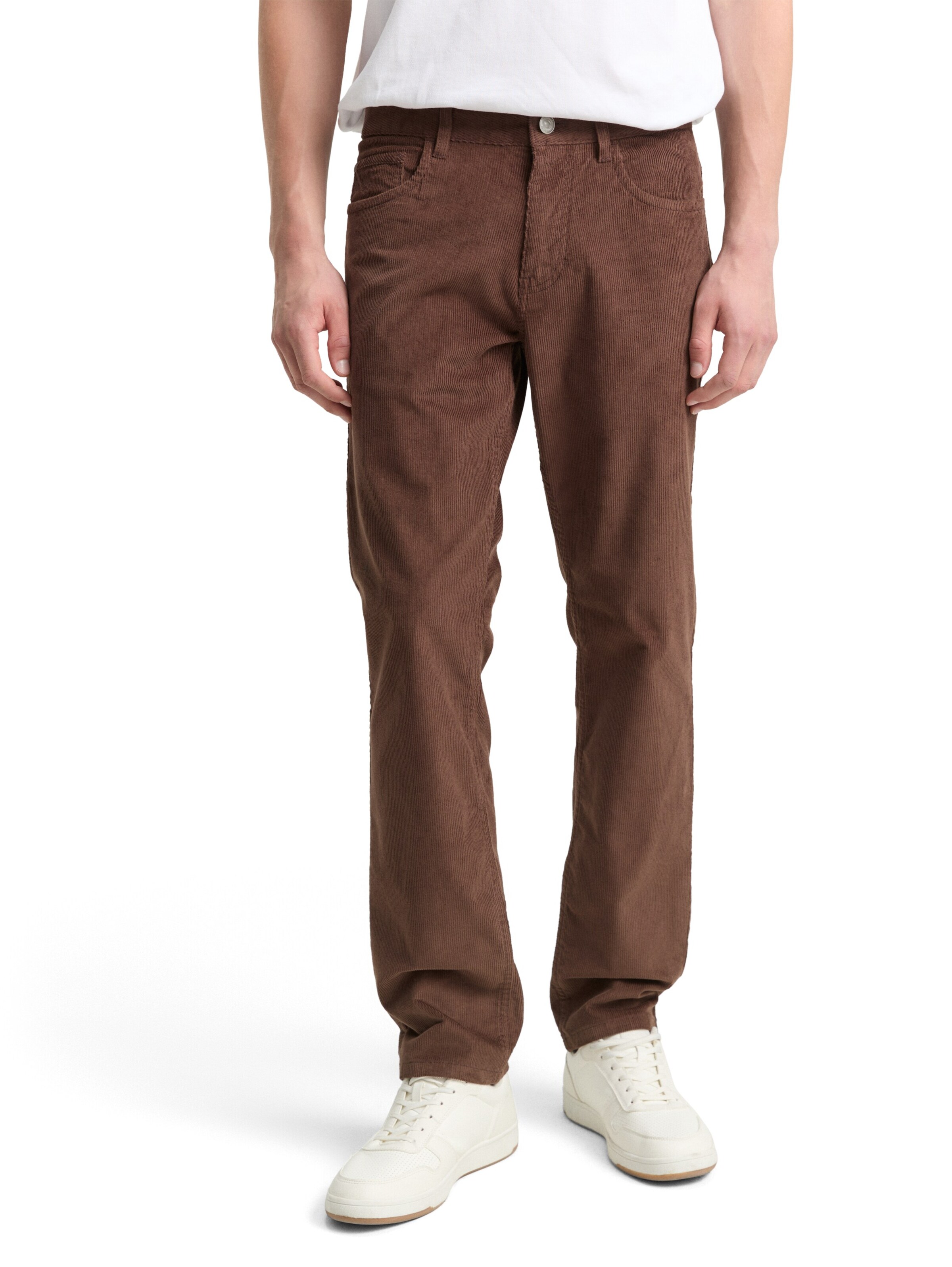 TOM TAILOR Regular Chino Pants 'Marvin' in Brown: front