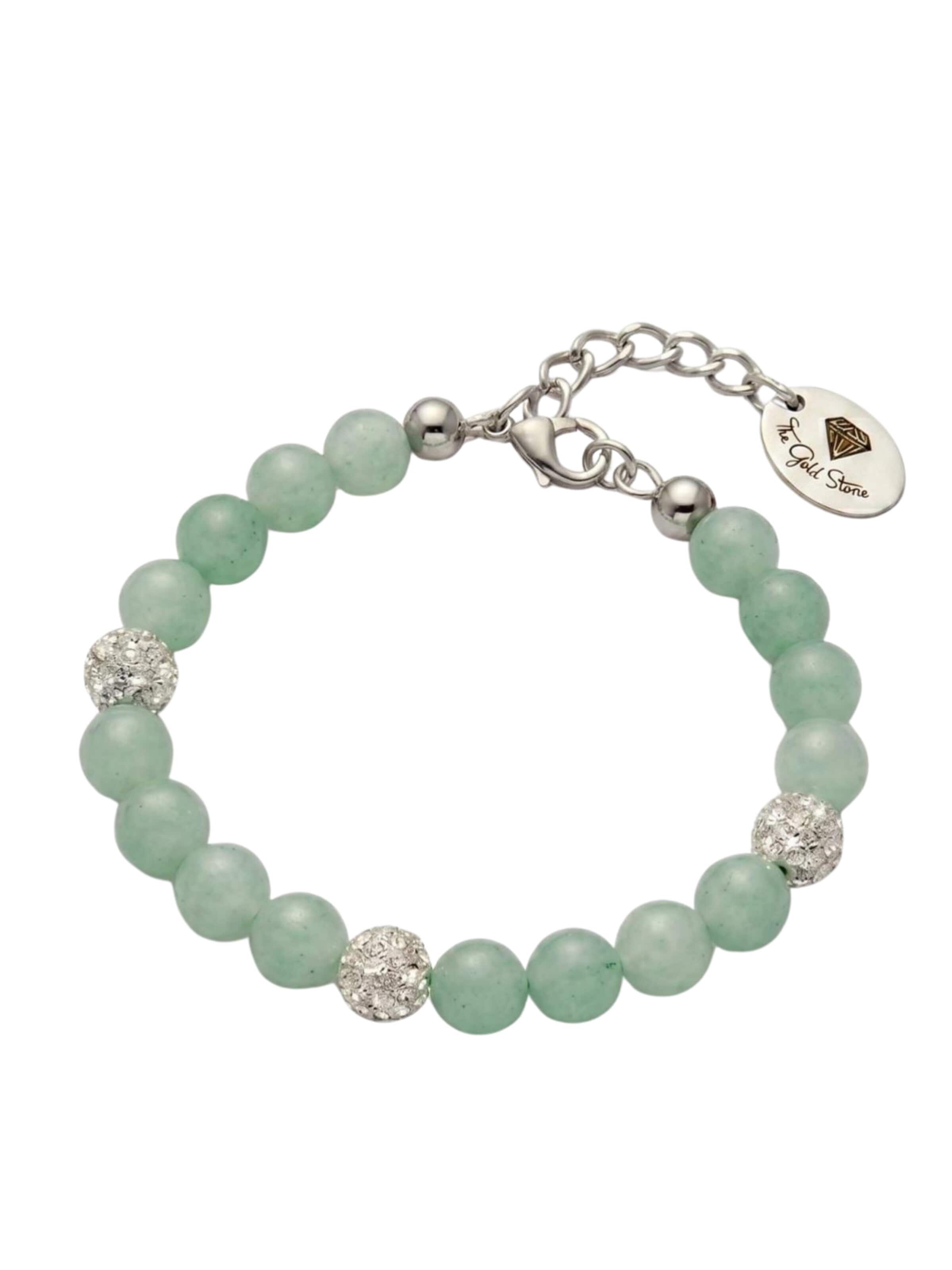 THE GEM STORIES JEWELRY Armband in Groen: voorkant