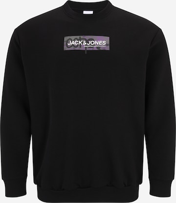 Jack & Jones Plus Sweatshirt in Black: front