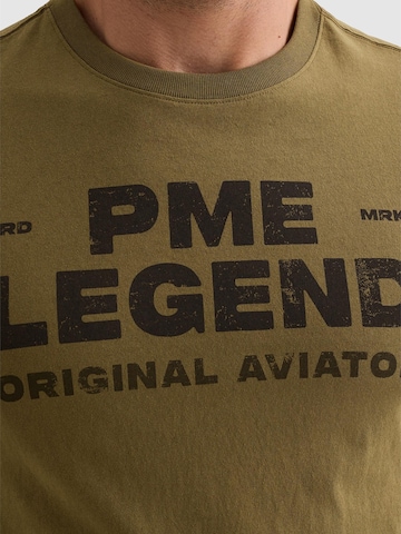 PME Legend T-shirt 'T-shirt with rugged artwork on the chest' i brun