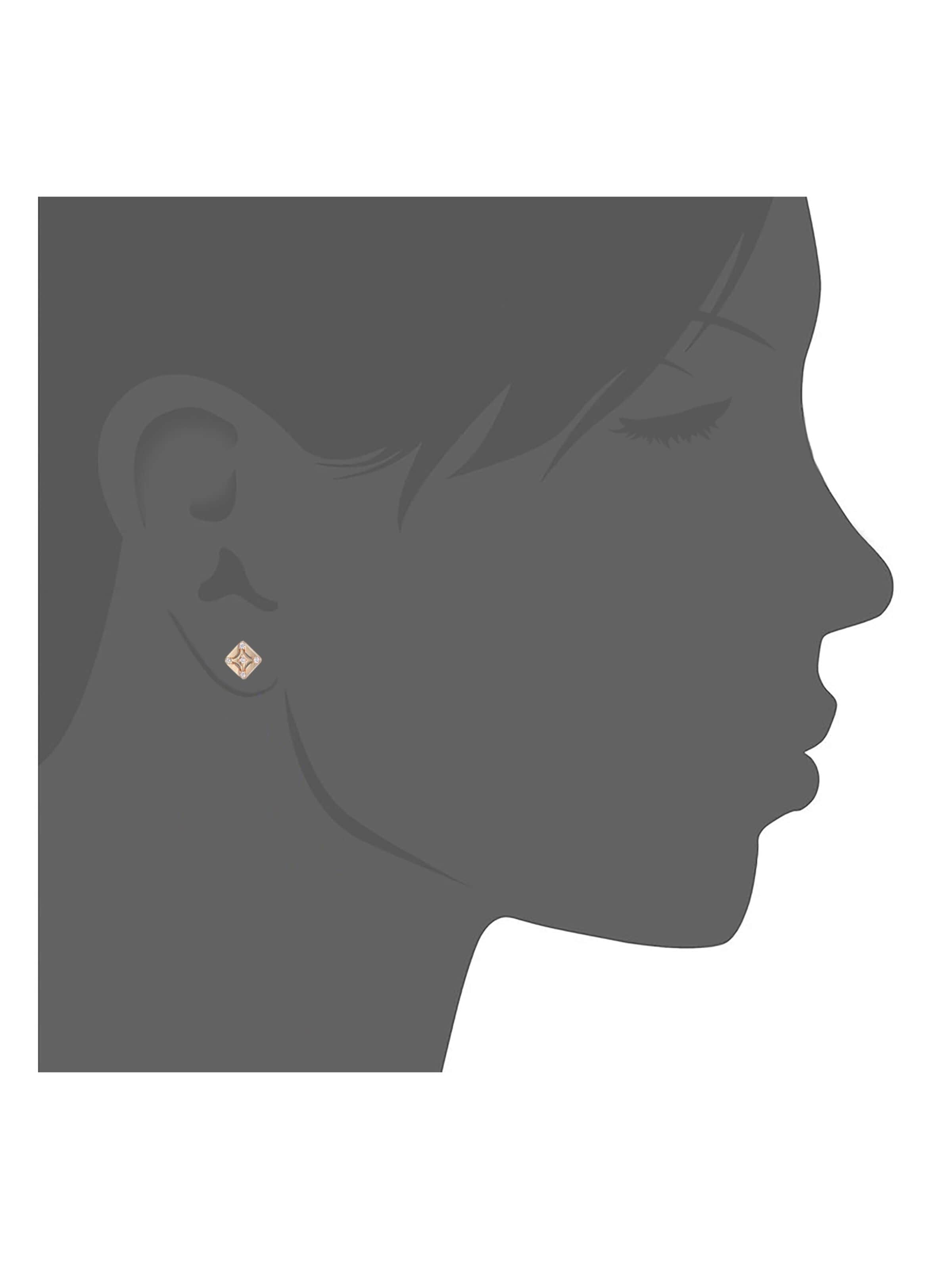 Boucles d'oreilles 'Ohrstecker aus 375 Roségold mit Zirkonia in Roségold' DIAMANT LETERNEL en or