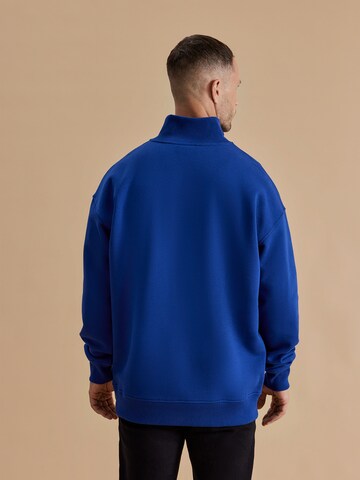 DAN FOX APPAREL Sweatshirt 'Dave Heavyweight' in Blau