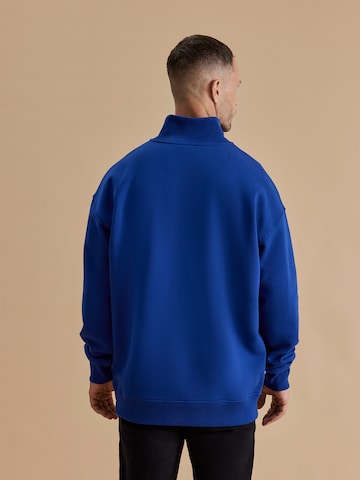 DAN FOX APPAREL Sweatshirt 'Dave Heavyweight' in Blue