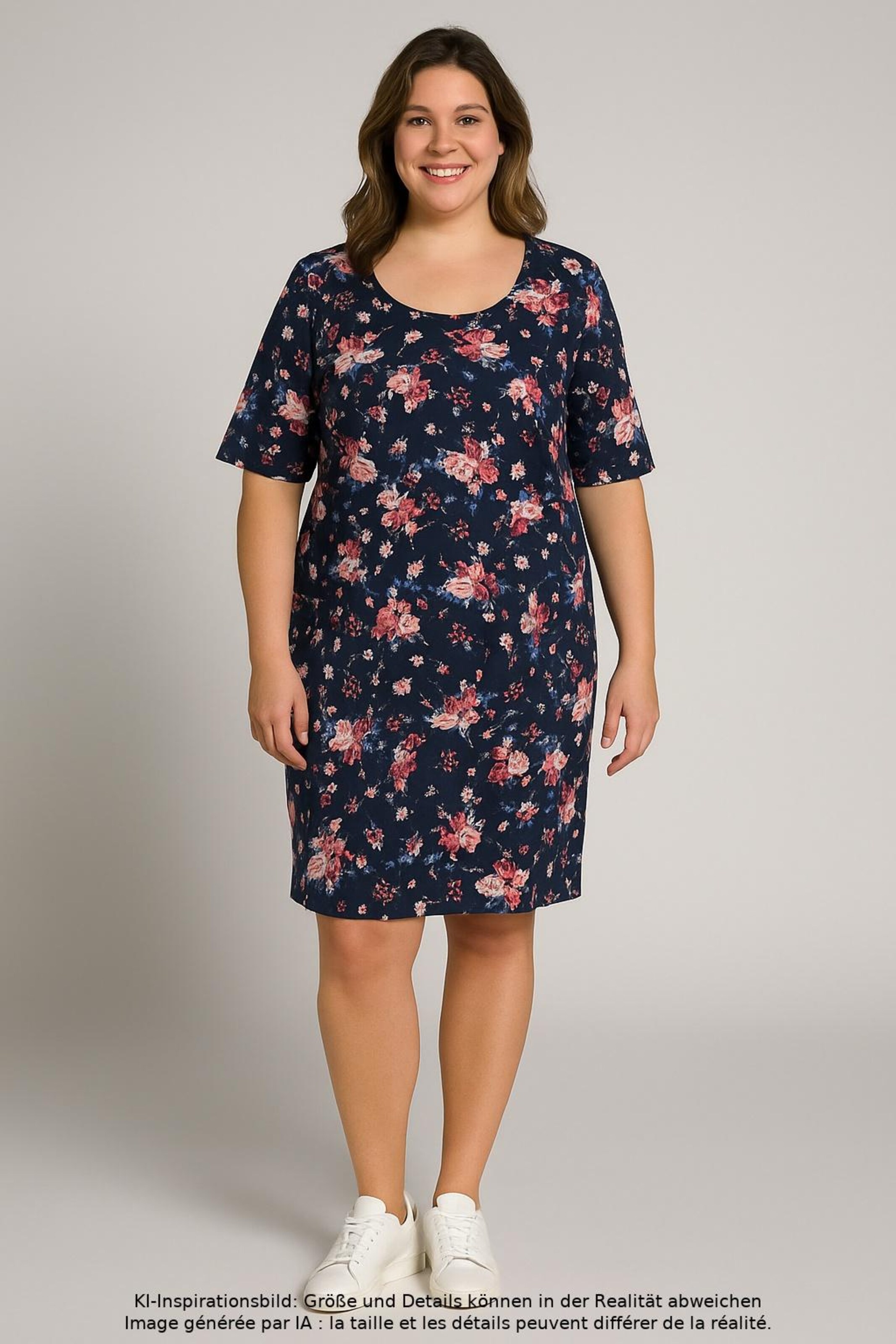 Junarose Kleid XXL in Mischfarben: Vorderseite