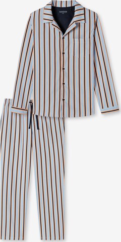 SCHIESSER Long Pajamas 'Modern Stripes' in Blue: front