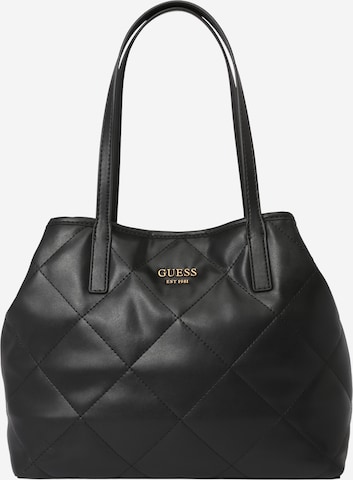 GUESS "Чанта тип ""Shopper""" 'Vikky' в черно: отпред