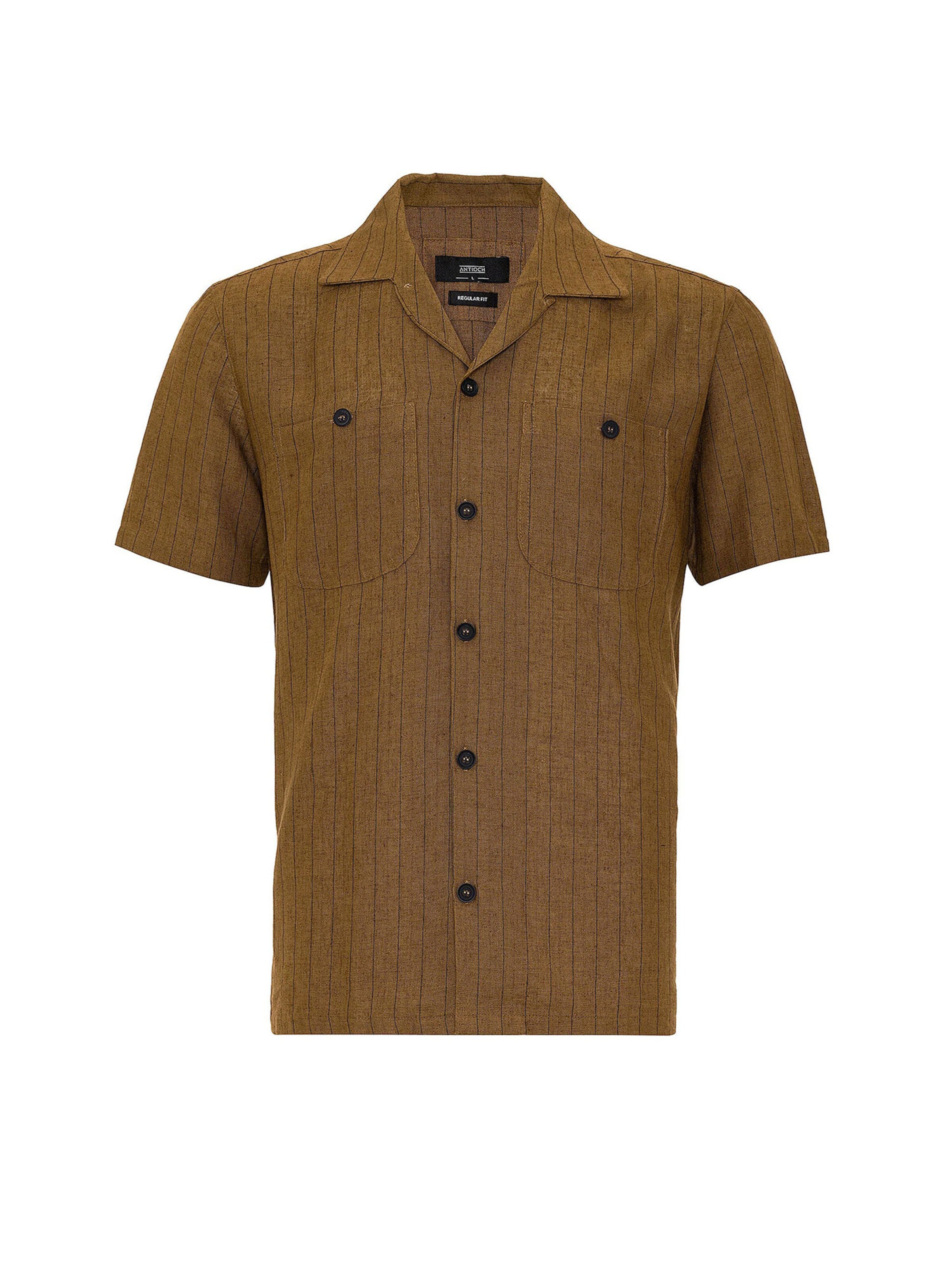 Antioch Regular fit Πουκάμισο σε καφέ: μπροστά