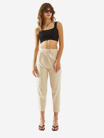 Bianco Lucci Regular Bandplooibroek in Wit