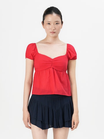 HOLLISTER Bluza | rdeča barva: sprednja stran