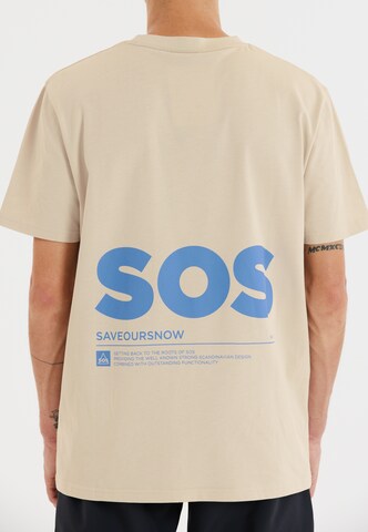 SOS Shirt 'Big Wood' in Beige